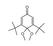 4,4-dimethoxy-3,5-di-tert-butylcyclohexa-2,5-dien-1-one结构式