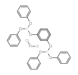 二(亚磷酸三苯酯)二氯化铂(II)结构式