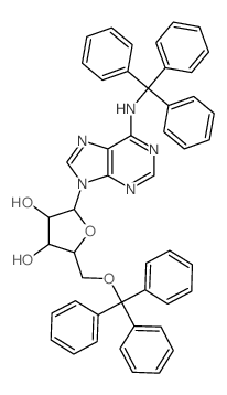 Adenosine,N-(triphenylmethyl)-5'-O-(triphenylmethyl)- Structure