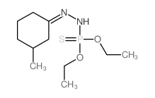 Phosphorohydrazidothioicacid, 2-(3-methylcyclohexylidene)-, O,O-diethyl ester (8CI) structure