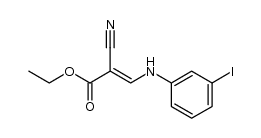 ethyl 2-cyano-3-((3-iodophenyl)amino)acrylate Structure