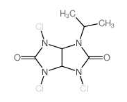 Imidazo(4,5-d)imidazole-2,5(1H,3H)-dione, 1,3,4-trichlorotetrahydro-6-(1-methylethyl)- Structure