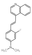 3-fluoro-N,N-dimethyl-4-(2-quinolin-4-ylethenyl)aniline structure