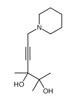 2,3-dimethyl-6-piperidin-1-ylhex-4-yne-2,3-diol结构式