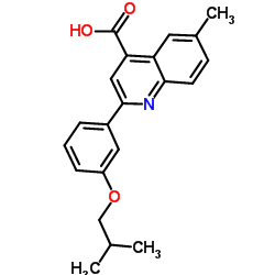 2-(3-Isobutoxyphenyl)-6-methyl-4-quinolinecarboxylic acid结构式