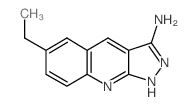 6-乙基-1H-吡唑并[3,4-b]喹啉-3-胺结构式