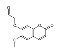 6-methoxy-7-(2-oxoethoxy)coumarinylaldehyde结构式