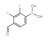 2,3-二氟-4-甲酰基苯硼酸结构式