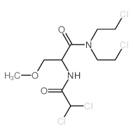 Propionamide, N,N-bis(2-chloroethyl)- 2-(2, 2-dichloroacetamido)-3-methoxy-结构式