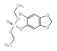 Phosphoric acid,6-bromo-1,3-benzodioxol-5-yl diethyl ester Structure