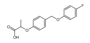 2-[4-[(4-fluorophenoxy)methyl]phenoxy]propanoic acid结构式