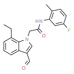 1H-Indole-1-acetamide,7-ethyl-N-(5-fluoro-2-methylphenyl)-3-formyl-(9CI)结构式