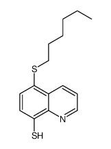 5-hexylsulfanylquinoline-8-thiol结构式