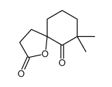 7,7-dimethyl-1-oxaspiro[4.5]decane-2,6-dione结构式