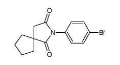 2-(4-溴苯基)-2-氮杂螺[4.4]壬烷-1,3-二酮结构式