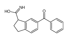 6-benzoyl-2,3-dihydro-1H-indene-1-carboxamide结构式