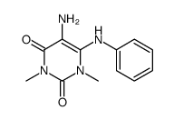 5-amino-6-anilino-1,3-dimethylpyrimidine-2,4-dione Structure