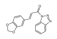 (E)-3-benzo[1,3]dioxol-5-yl-1-benzotriazol-1-yl-prop-2-en-1-one结构式