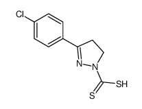 5-(4-chlorophenyl)-3,4-dihydropyrazole-2-carbodithioic acid结构式