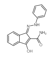 1-oxo-3-(2-phenylhydrazinyl)indene-2-carboxamide Structure