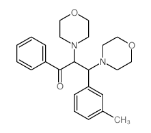 1-Propanone,3-(3-methylphenyl)-2,3-di-4-morpholinyl-1-phenyl- Structure