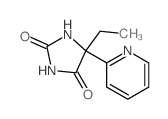 2,4-Imidazolidinedione,5-ethyl-5-(2-pyridinyl)- structure