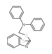 N-(benzothiazol-2-ylsulfanylmethyl)-N-phenyl-aniline结构式