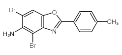 4,6-dibromo-2-(4-methylphenyl)-1,3-benzoxazol-5-amine结构式