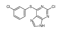 2-chloro-6-(3-chlorophenyl)sulfanyl-7H-purine Structure