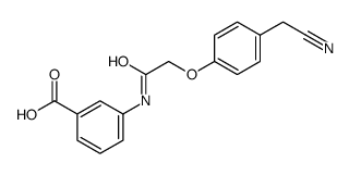 3-[[2-[4-(cyanomethyl)phenoxy]acetyl]amino]benzoic acid Structure