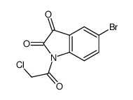 5-bromo-1-(2-chloroacetyl)indole-2,3-dione结构式