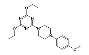 2,4-diethoxy-6-[4-(4-methoxyphenyl)piperazin-1-yl]-1,3,5-triazine结构式