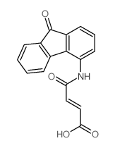 3-[(9-oxofluoren-4-yl)carbamoyl]prop-2-enoic acid structure