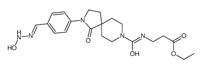 Ethyl N-[(2-{4-[(E)-(hydroxyhydrazono)methyl]phenyl}-1-oxo-2,8-di azaspiro[4.5]dec-8-yl)carbonyl]-β-alaninate Structure