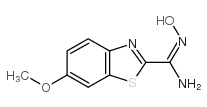 2-Benzothiazolecarboximidamide,N-hydroxy-6-methoxy-结构式