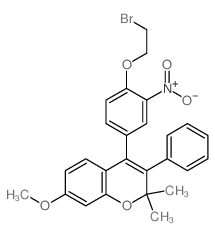 4-[4-(2-bromoethoxy)-3-nitro-phenyl]-7-methoxy-2,2-dimethyl-3-phenyl-chromene picture