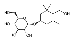 (4R)-4-(β-D-Glucopyranosyloxy)-2,6,6-trimethyl-1-cyclohexen-1-methanol Structure