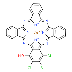 [2,3,4-trichloro-29H,31H-phthalocyanin-1-olato(2-)-N29,N30,N31,N32]copper Structure