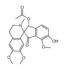 2,3,9-trimethoxy-8-keto-10-hydroxy-syn-13-acetoxyspirobenzylisoquinoline结构式