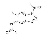 N-(1-acetyl-6-methyl-1H-indazol-5-yl)-acetamide结构式