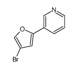 3-(4-bromofuran-2-yl)pyridine Structure