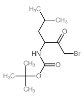 tert-butyl N-(1-bromo-5-methyl-2-oxo-hexan-3-yl)carbamate structure