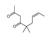 5,5-dimethylnon-7-ene-2,4-dione结构式