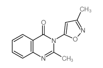 2-Methyl-3-(3-methyl-5-isoxazolyl)-4(3H)-quinazolinone Structure