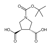 1,3,4-Pyrrolidinetricarboxylic acid, 1-(1,1-dimethylethyl) ester, (3R,4R)-rel picture