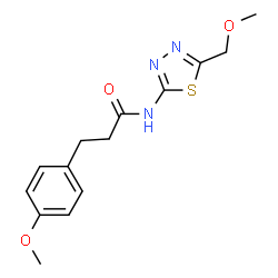 N-[5-(Methoxymethyl)-1,3,4-thiadiazol-2-yl]-3-(4-methoxyphenyl)propanamide structure