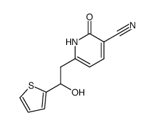 6-(2-Hydroxy-2-thiophen-2-yl-ethyl)-2-oxo-1,2-dihydro-pyridine-3-carbonitrile Structure