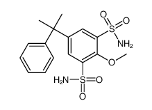 2-methoxy-5-(2-phenylpropan-2-yl)benzene-1,3-disulfonamide Structure