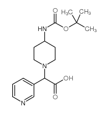 (4-Boc-氨基-1-哌啶)-吡啶-3-乙酸结构式