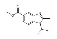 methyl 1-isopropyl-2-methyl-1H-benzo[d]imidazole-5-carboxylate结构式